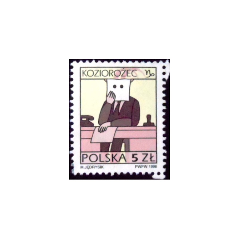 Selo postal da Polônia de 1996 - Capricorn N