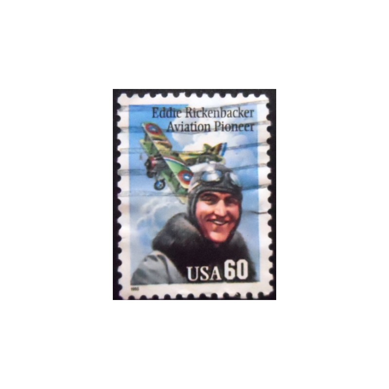 Selo postal dos Estados Unidos de 1995 Eddie Rickenbacker I