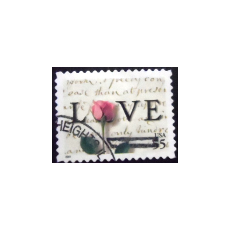 Selo postal dos Estados Unidos de 2001 Love Letter by John Adams