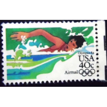 Selo postal dos Estados Unidos de 1983 Swimming