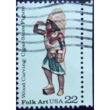 Selo postal dos Estados Unidos de 1986 Cigar Store