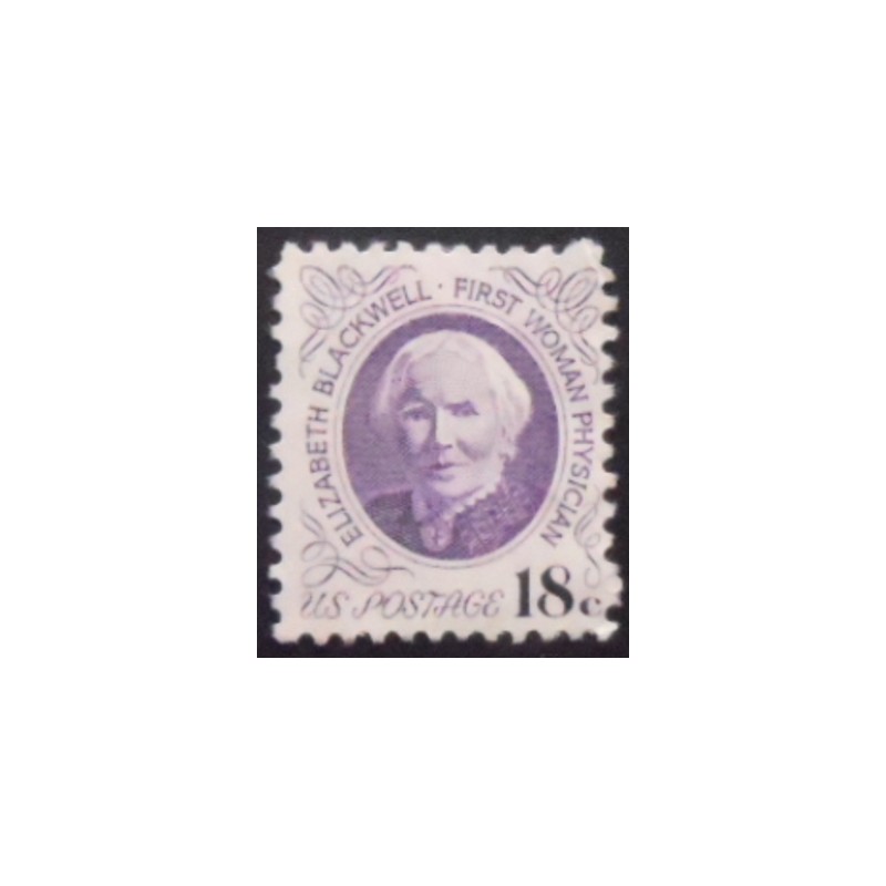 Selo postal dos Estados Unidos de 1974 Dr. Elizabeth Blackwell