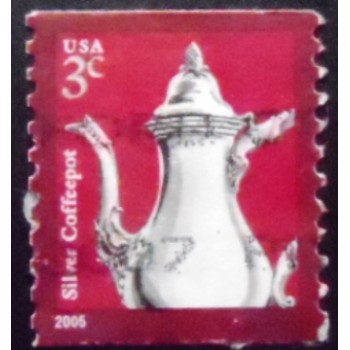Selo postal dos Estados Unidos de 2005 Silver Coffeepot
