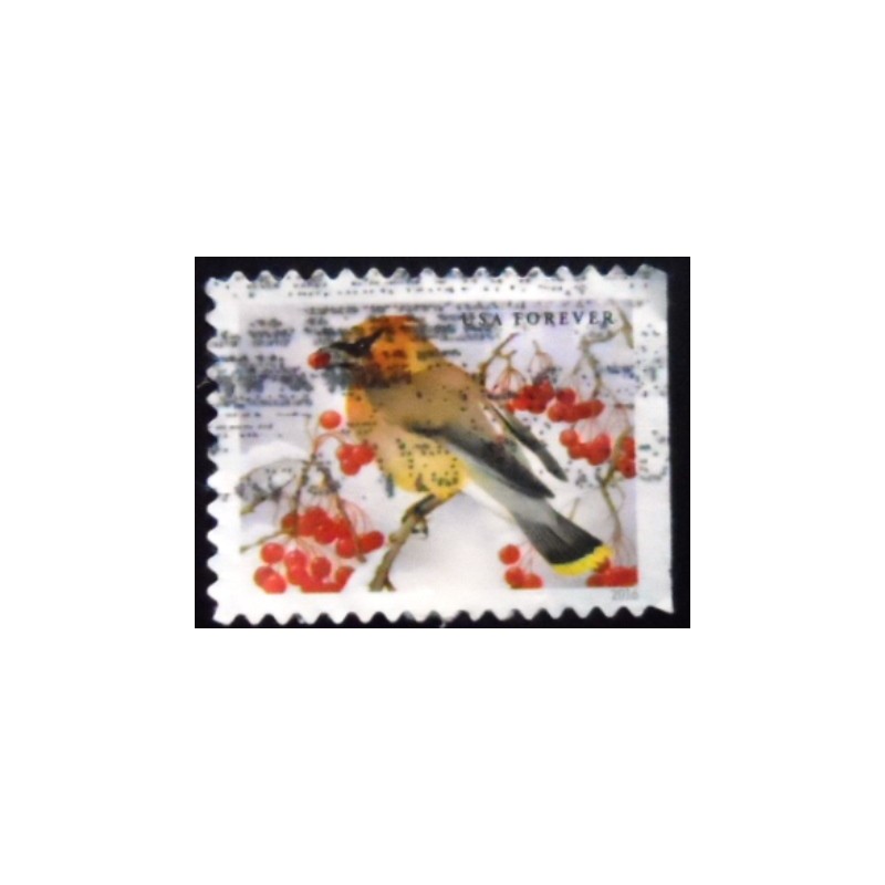 Selo postal dos Estados Unidos de 2016  Cedar Waxwing