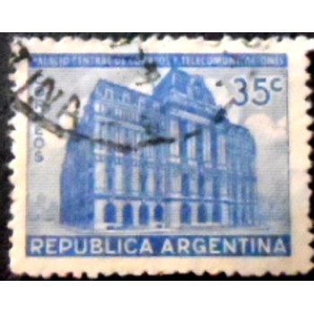 Selo postal da Argentina de 1945 Post Office Building Z
