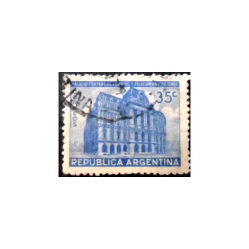 Selo postal da Argentina de 1945 Post Office Building Z