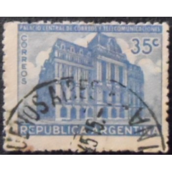 Imagem similar à do selo postal da Argentina de 1945 Post Office Building U