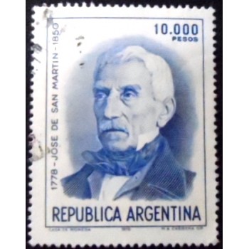 Selo postal da Argentina de 1981 José Francisco de San Martín 10