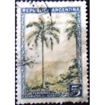 Selo postal da Argentina de 1936 Falls of Iguazú