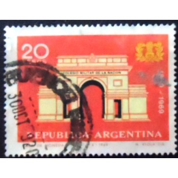 Selo postal da Argentina de 1969 National Military College U