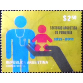 Selo postal da Argentina de 2011 Argentine Pediatrics Society U