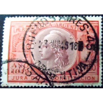 Selo postal da Argentina de 1949 Ratification of the constitution of 1949 U