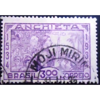 Selo postal do Brasil de 1934 José de Anchieta 300  U