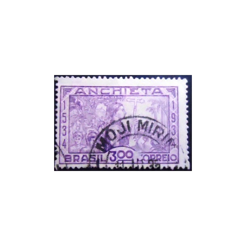 Selo postal do Brasil de 1934 José de Anchieta 300  U