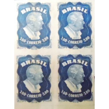 Quadra de selos Aéreos do Brasil de 1949 Roosevelt N