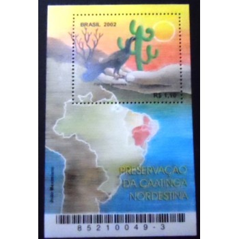 Bloco postal do Brasil de 2002 Caatinga