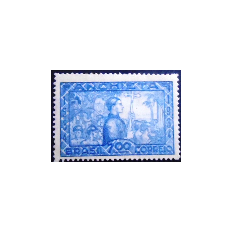 Selo postal do Brasil de 1934 José de Anchieta 700  M