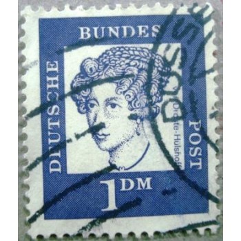Imagem similar à do selo postal da Alemanha de 1961 Annette von Droste-Hülshoff  y