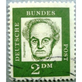 Selo postal da Alemanha de 1962 Gerhart Hauptmann Y