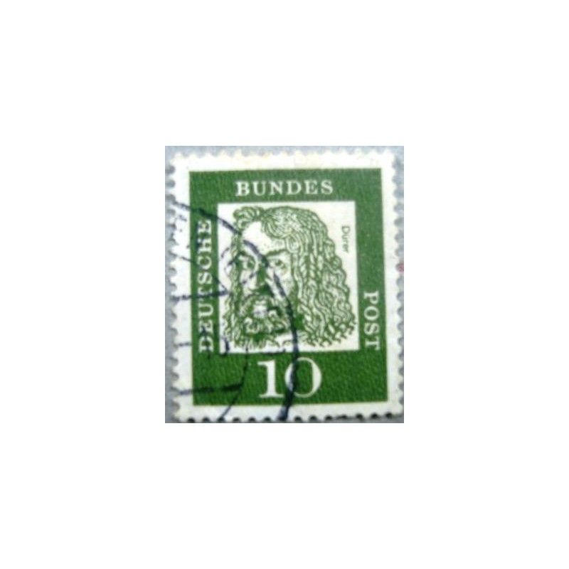 Imagem similar à do selo postal da Alemanha de 1961 Albrecht Dürer U x