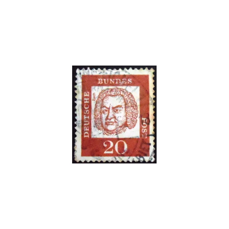 Selo postal da Alemanha Berlin de 1961 Johann Sebastian Bach X