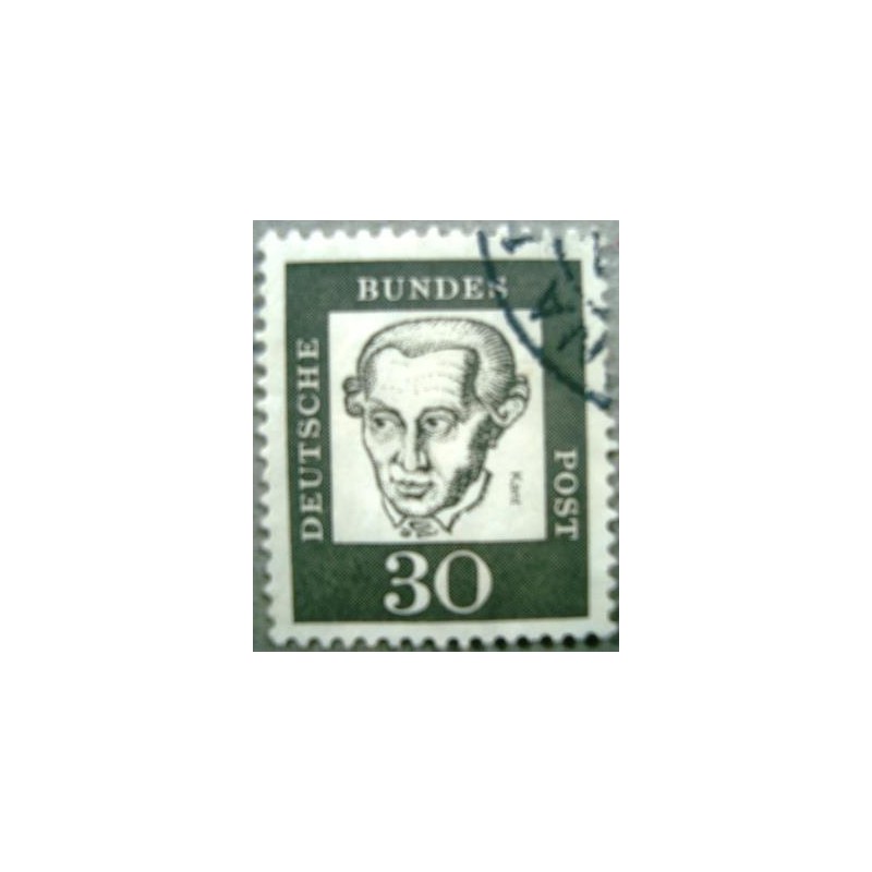 Selo postal da Alemanha de 1961 Immanuel Kant U X