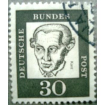 Imagem similar à do selo postal da Alemanha de 1961 Immanuel Kant U Y