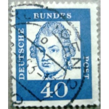 Imagem similar à do selo postal da Alemanha de 1961 Gotthold Ephraim Lessing Y