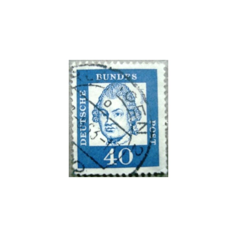 Imagem similar à do selo postal da Alemanha de 1961 Gotthold Ephraim Lessing Y