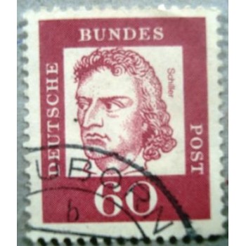 Selo postal da Alemanha de 1962 Friedrich von Schiller X