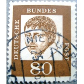 imagem similar à do selo postal da Alemanha Berlin de 1961 Heinrich von Kleist Y