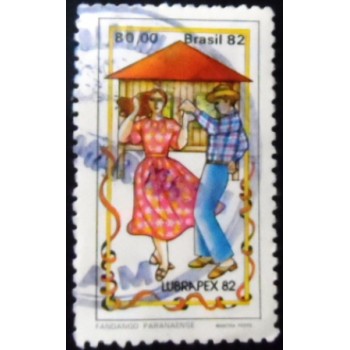 Selo postal do Brasil de 1982 Dançarinos U