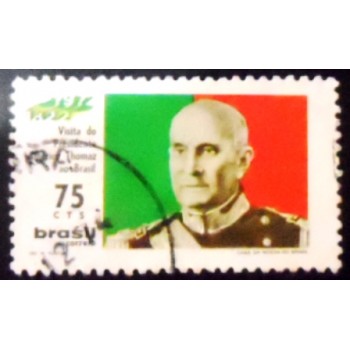 Selo postal do Brasil de 1972 Presidente Thomaz U