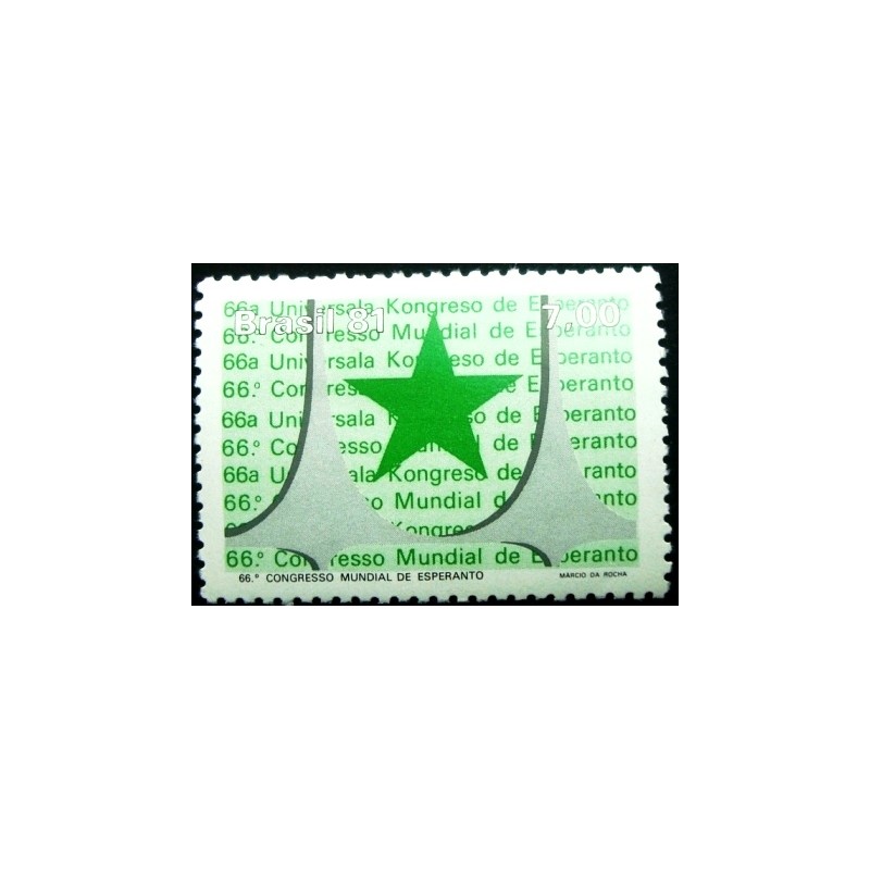 Selo postal do Brasil de 1981 Congresso de Esperanto N