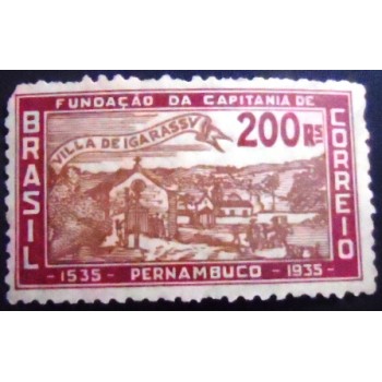 Selo postal do Brasil de 1935 Vila de Igarassu