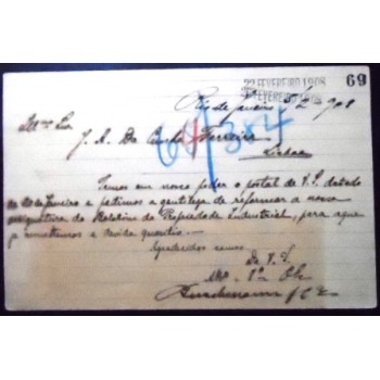 Bilhete Postal de 1898 BP 57a verso