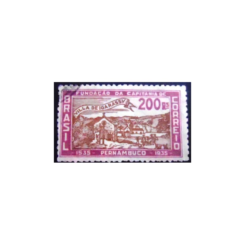 Selo postal do Brasil de 1935 Vila de Igarassu