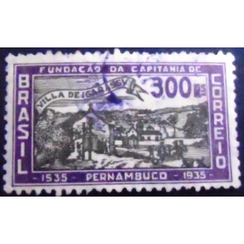 Selo postal do Brasil de 1935 Capitania de Pernambuco 300