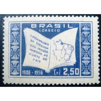 Selo postal Comemorativo do Brasil de 1956 Irmãos Maristas M