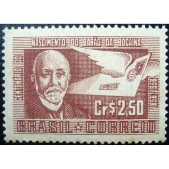 Selo postal do Brasil de 1956 Barão de Bocaína M