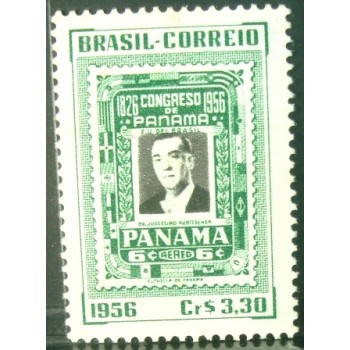 Selo postal do Brasil de 1956 Reunião de Presidentes  M