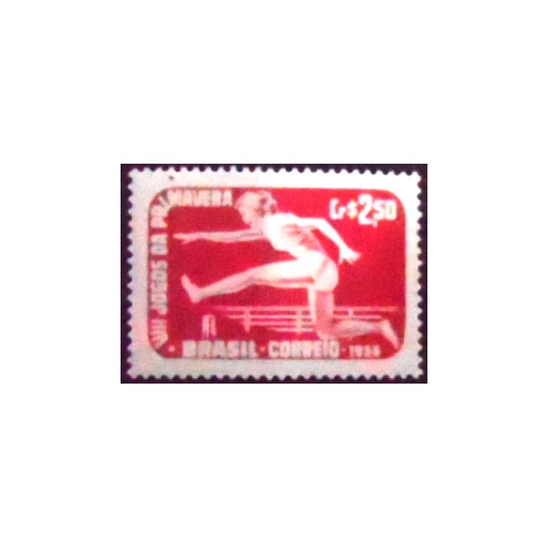 Selo postal do Brasil de 1956 Jogos da Primavera M