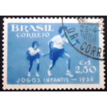 Selo postal do Brasil de 1956 6º Jogos Infantis MCC