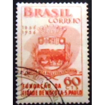 Selo postal do Brasil de 1956 Centenário de Mococa NCC