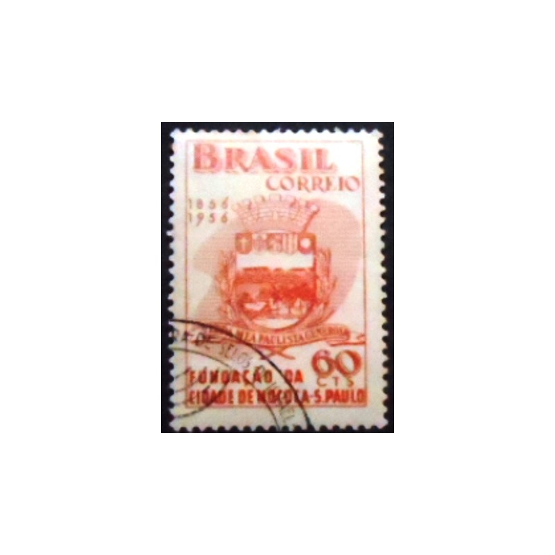 Selo postal do Brasil de 1956 Centenário de Mococa NCC