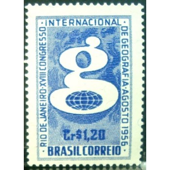 Selo postal do brasil de 1956 Congresso de Geografia M