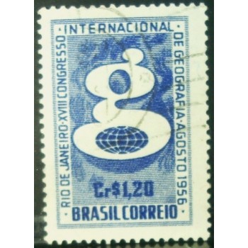 Imagem similar á do selo postal do brasil de 1956 Congresso de Geografia U