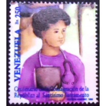 Selo postal da Venezuela de 1999 Lady doctor U