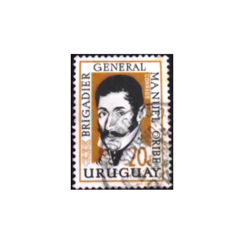 Selo postal do Uruguai de 1961 General Manuel Oribe 20 U