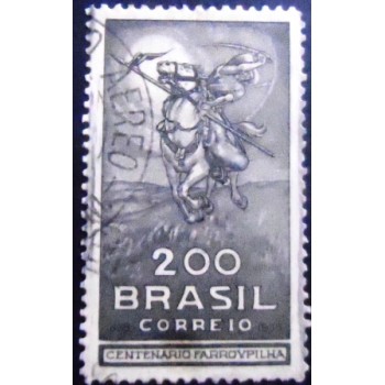 Selo postal do Brasil de 1935 Farrapos 200 U